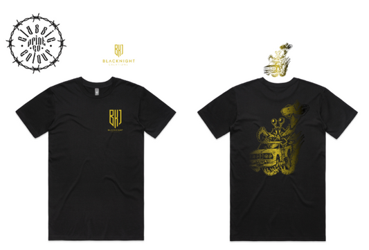 Black CrabCar with Gold and Black print